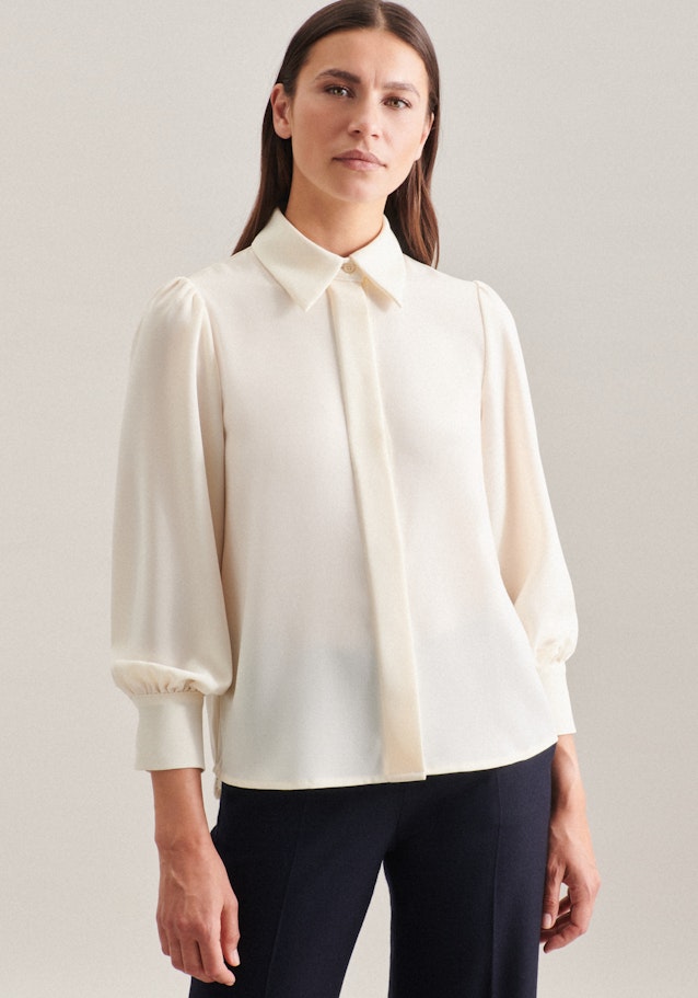 Long sleeve Crepe Shirt Blouse in Ecru | Seidensticker Onlineshop