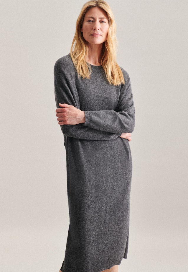 Rundhals Kleid Regular in Grau | Seidensticker Onlineshop