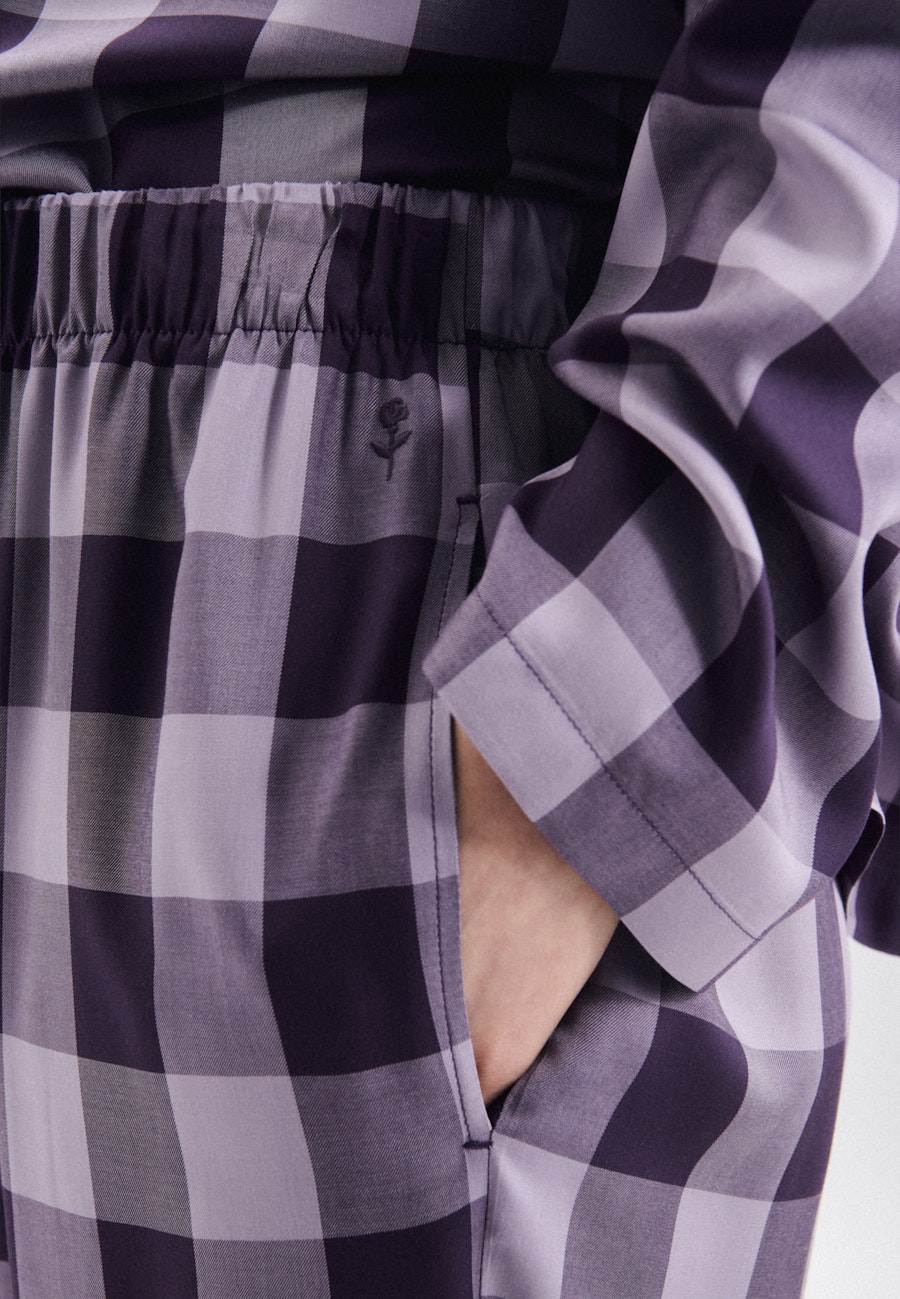 Pyjama aus 100% Viskose in Lavender Check |  Seidensticker Onlineshop
