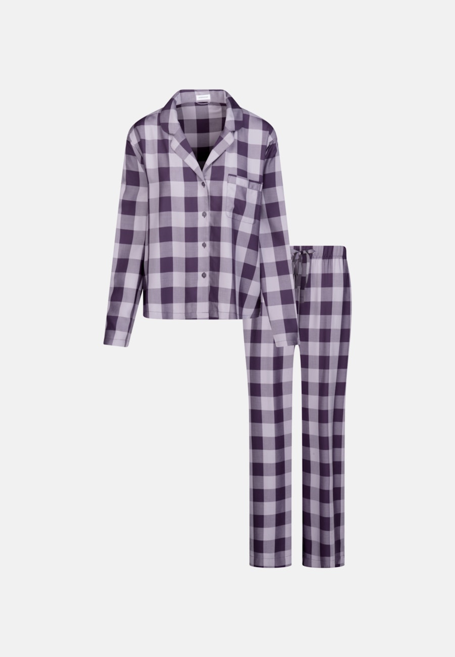 Pyjama aus 100% Viskose in Lavender Check |  Seidensticker Onlineshop