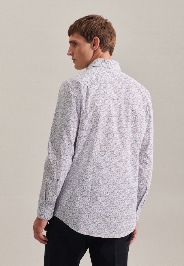 Regular Chemise d'affaires Imprimé in Marron |  Seidensticker Onlineshop
