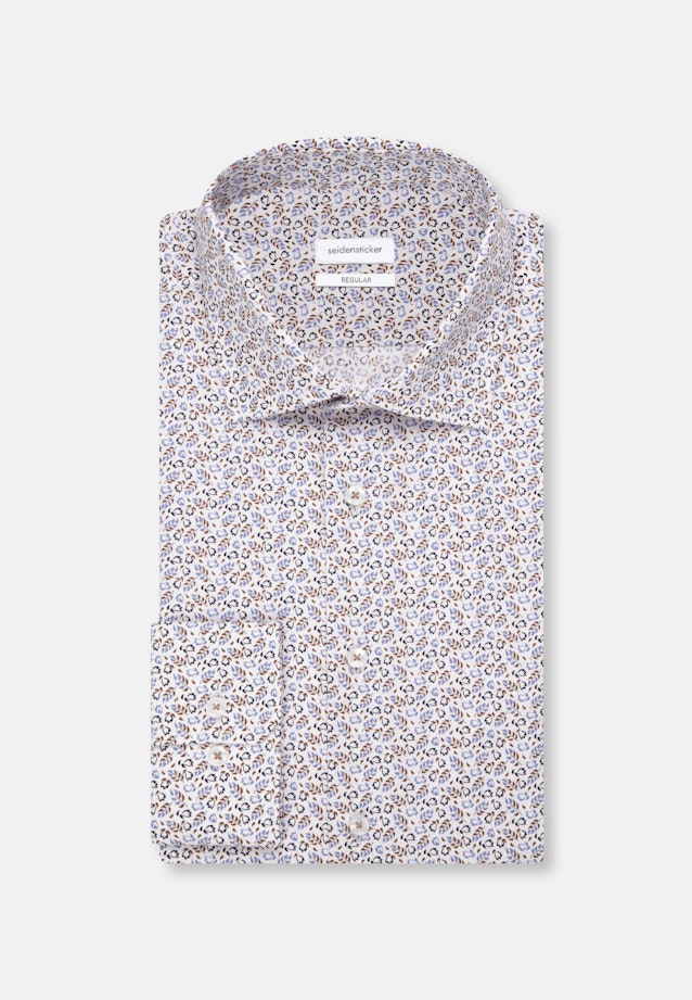 Regular Business Hemd Druck in Braun |  Seidensticker Onlineshop