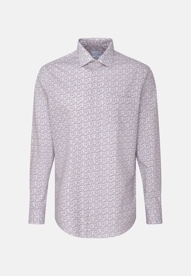 Regular Chemise d'affaires Imprimé in Marron |  Seidensticker Onlineshop