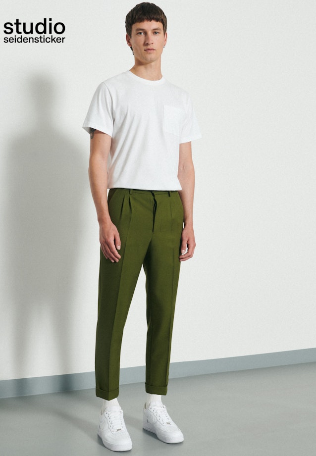 Pantalon Chino Regular Manche Longue in Vert |  Seidensticker Onlineshop