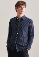 Regular Chemise décontractée rayures in Bleu Foncé |  Seidensticker Onlineshop