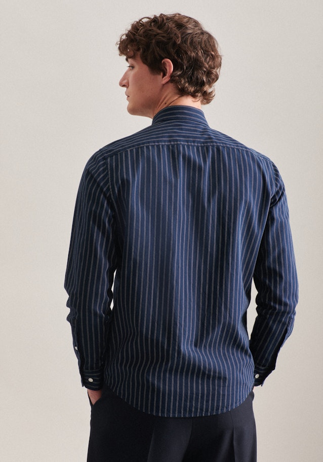 Casual Shirt in Regular with Kent-Collar in Dark Blue | Seidensticker Onlineshop