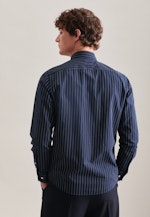 Regular Chemise décontractée rayures in Bleu Foncé |  Seidensticker Onlineshop