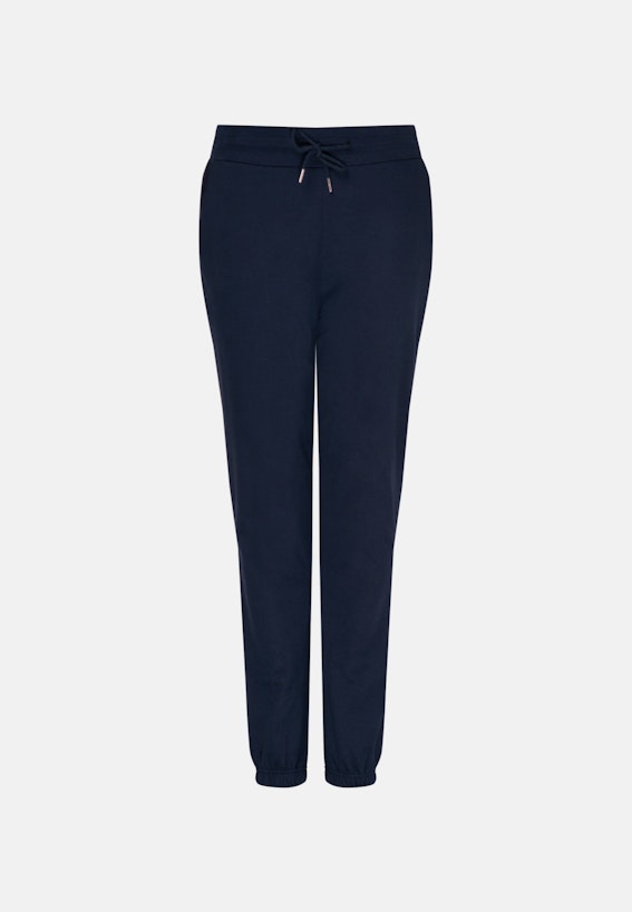 Soccx Jogging pants with color gradient and logo prints, dark blue