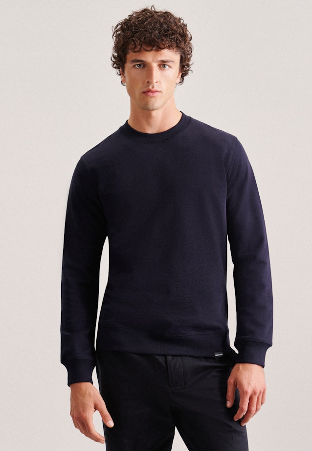 Crew Neck Sweater in Dark Blue |  Seidensticker Onlineshop