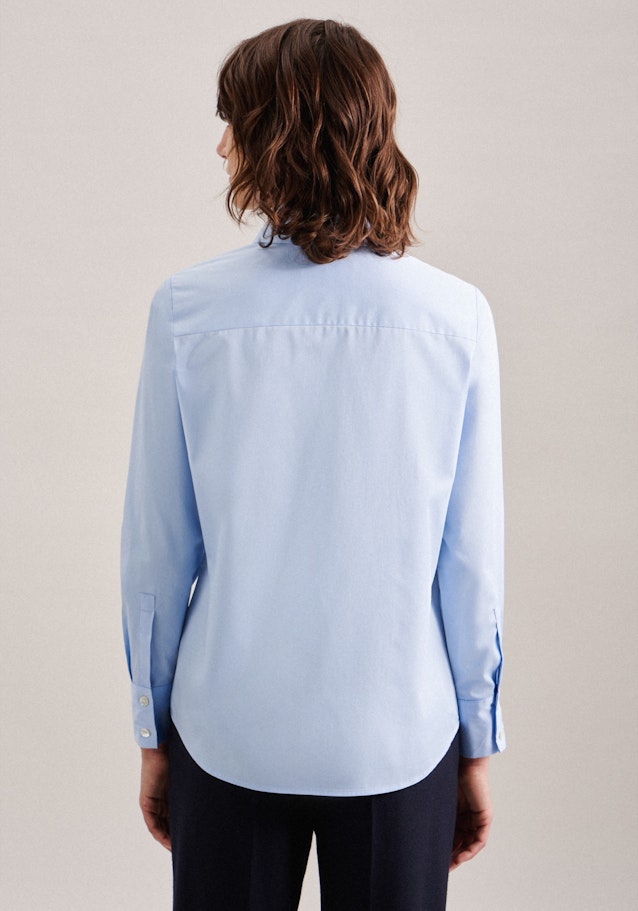 Long sleeve Twill Shirt Blouse in Light Blue |  Seidensticker Onlineshop