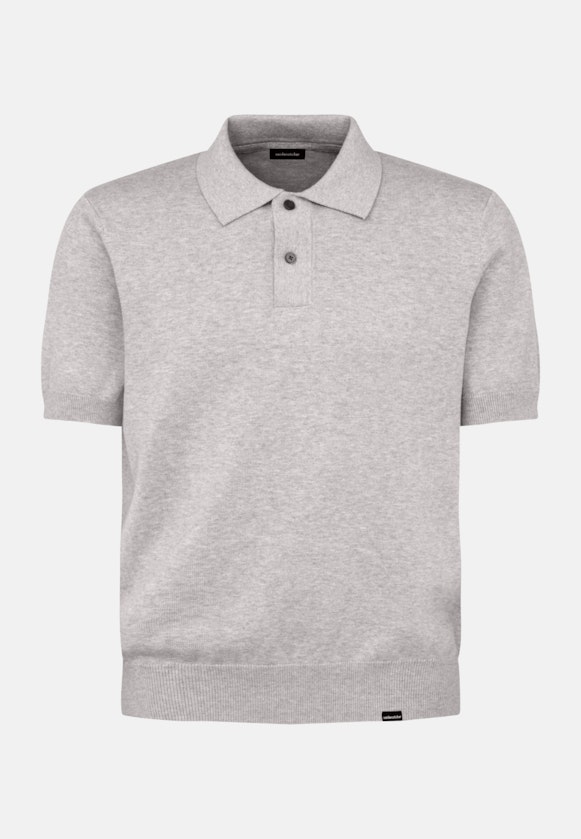 Polo Gerader Schnitt (Normal-Fit) Manche Courte Rund in Gris |  Seidensticker Onlineshop