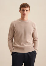 Round neck Pullover  , Uni in Beige |  Seidensticker Onlineshop