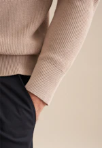 Round neck Pullover  , Uni in Beige |  Seidensticker Onlineshop