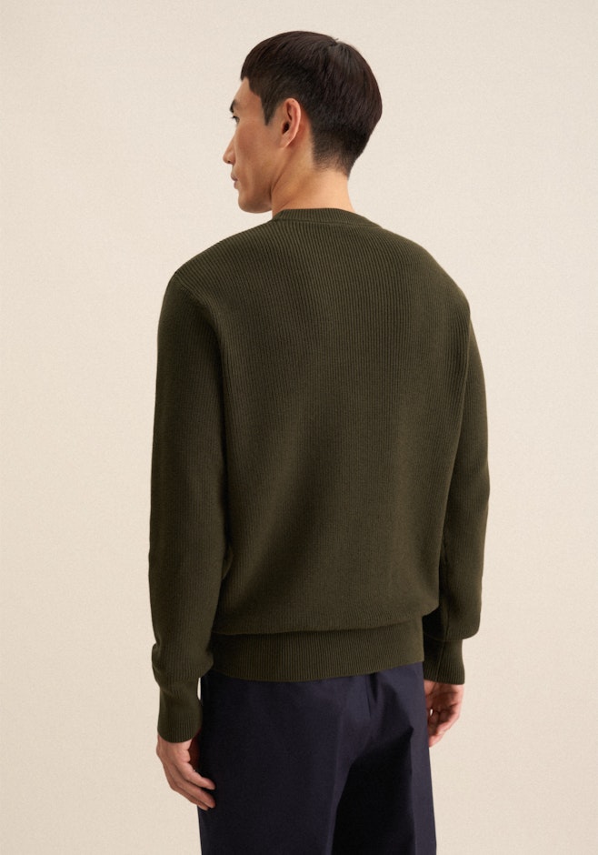 Regular Pull-over Uni dans Vert | Boutique en ligne Seidensticker