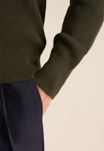 Regular Pullover Uni in Grün |  Seidensticker Onlineshop