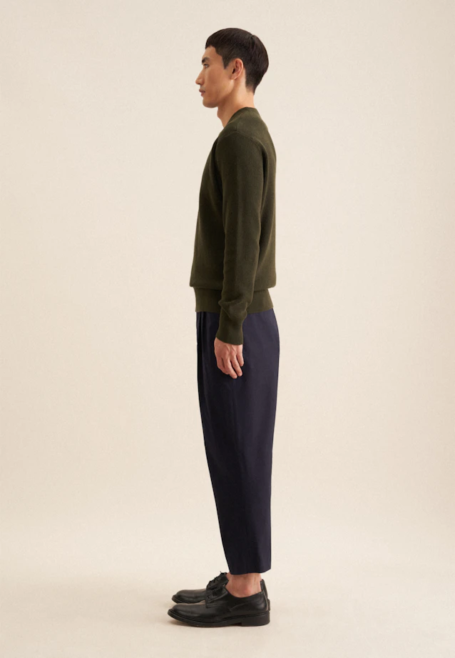 Regular Pullover Uni in Grün |  Seidensticker Onlineshop