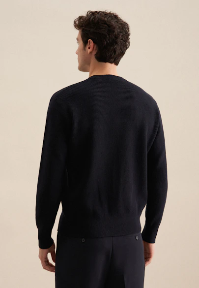 Regular Pullover Uni in Dunkelblau |  Seidensticker Onlineshop