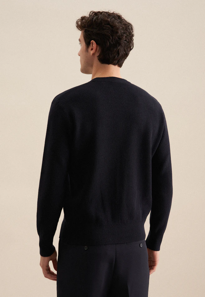 Regular Pullover Uni in Dunkelblau | Seidensticker Onlineshop