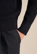 Round neck Pullover  , Uni in Dark Blue |  Seidensticker Onlineshop
