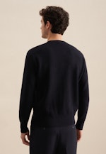 Pullover Encolure Ronde in Bleu Foncé |  Seidensticker Onlineshop