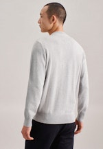 Rundhals Pullover Gerader Schnitt (Normal-Fit) in Grau |  Seidensticker Onlineshop