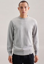 Rundhals Pullover Gerader Schnitt (Normal-Fit) in Grau |  Seidensticker Onlineshop