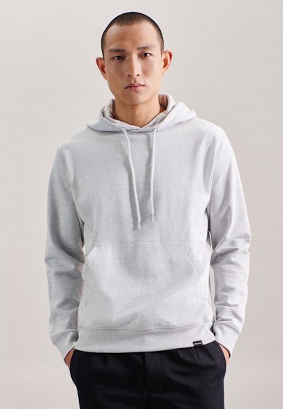 Hood Sweater Uni in Grey |  Seidensticker Onlineshop