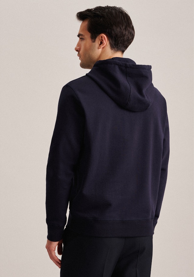 Gerader Schnitt (Normal-Fit) Sweater Uni in Dunkelblau | Seidensticker Onlineshop