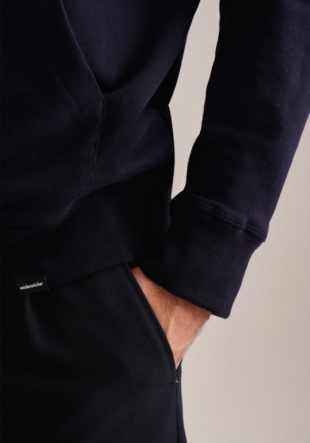 Gerader Schnitt (Normal-Fit) Sweater Uni in Dunkelblau | Seidensticker Onlineshop