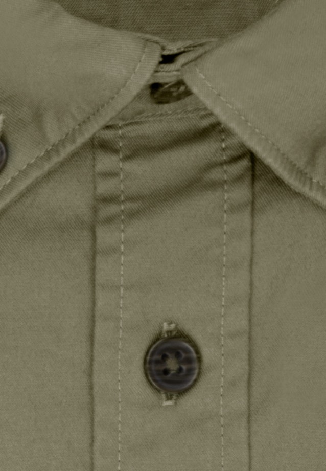 Regular Chemise décontractée Uni in Vert |  Seidensticker Onlineshop