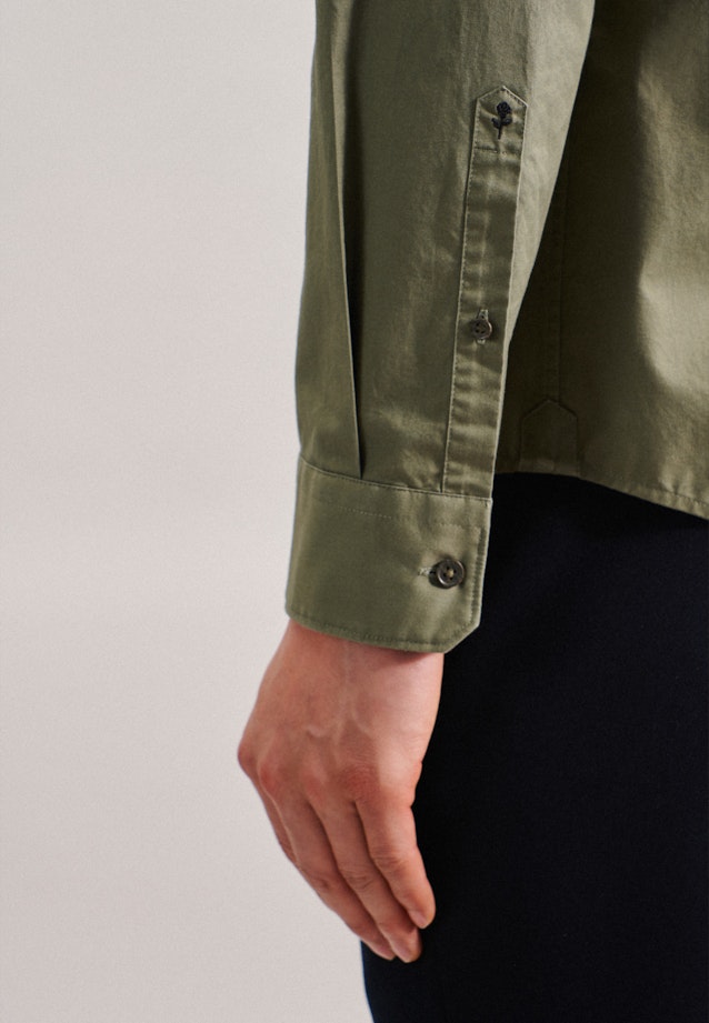 Regular Chemise décontractée Uni in Vert |  Seidensticker Onlineshop