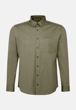 Regular Chemise décontractée Uni in Vert |  Seidensticker Onlineshop