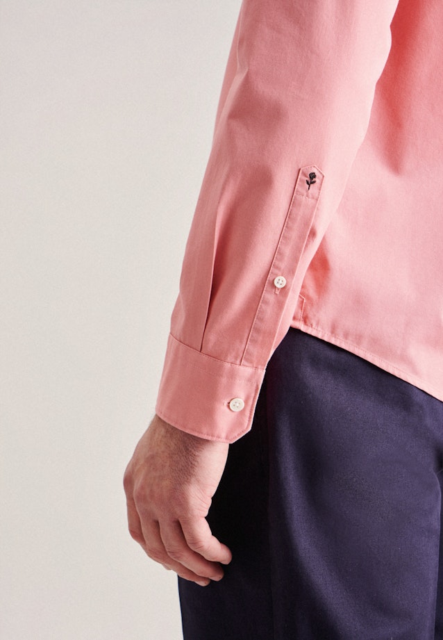Twill Casual Hemd in Regular mit Button-Down-Kragen in Rosa/Pink |  Seidensticker Onlineshop
