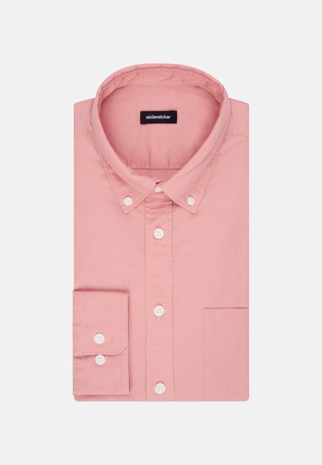 Twill Casual Hemd in Regular mit Button-Down-Kragen in Rosa/Pink |  Seidensticker Onlineshop