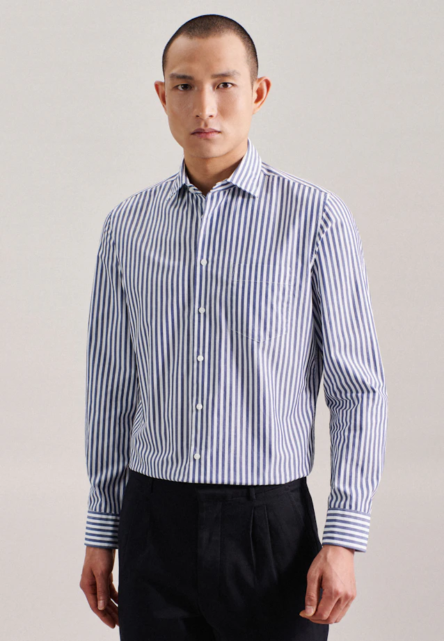 Slim Business shirt Stripe in Medium Blue |  Seidensticker Onlineshop