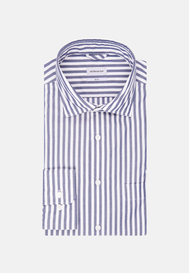Easy-iron Chambray Business Shirt in Slim with Kent-Collar in Medium Blue |  Seidensticker Onlineshop