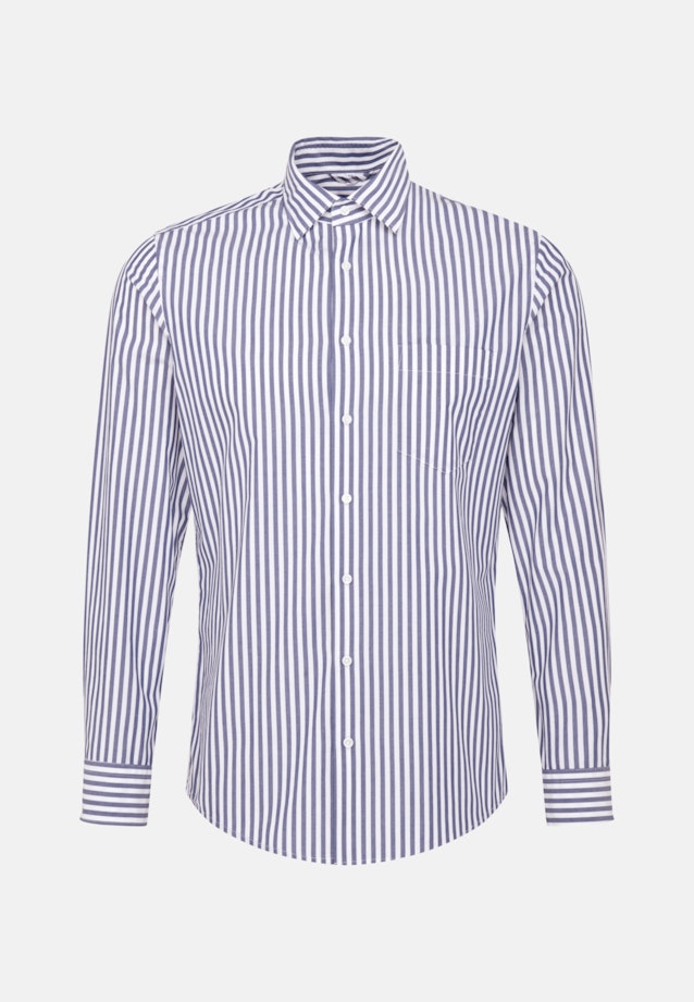 Chemise Business Slim Chambray Col Kent in Bleu Moyen |  Seidensticker Onlineshop