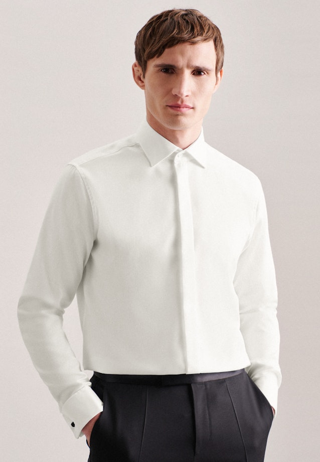 Easy-iron Twill Gala Shirt in Regular with Kent-Collar in Ecru | Seidensticker Onlineshop