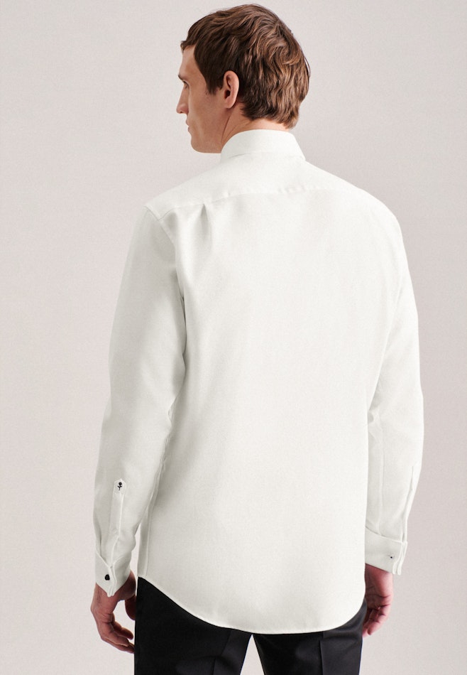 Easy-iron Twill Galashirt in Regular with Kentkraag in Ecru | Seidensticker online winkel