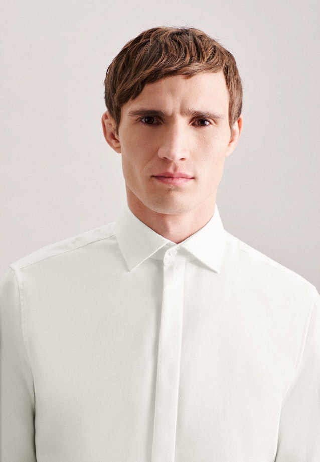 Easy-iron Twill Gala Shirt in Regular with Kent-Collar in Ecru |  Seidensticker Onlineshop