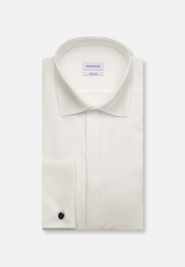 Regular Smokinghemd Uni in Ecru |  Seidensticker Onlineshop