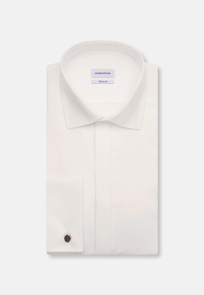 Regular Tuxedo shirt Uni in Ecru | Seidensticker online shop
