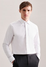 Regular Tuxedo shirt Uni in White |  Seidensticker Onlineshop