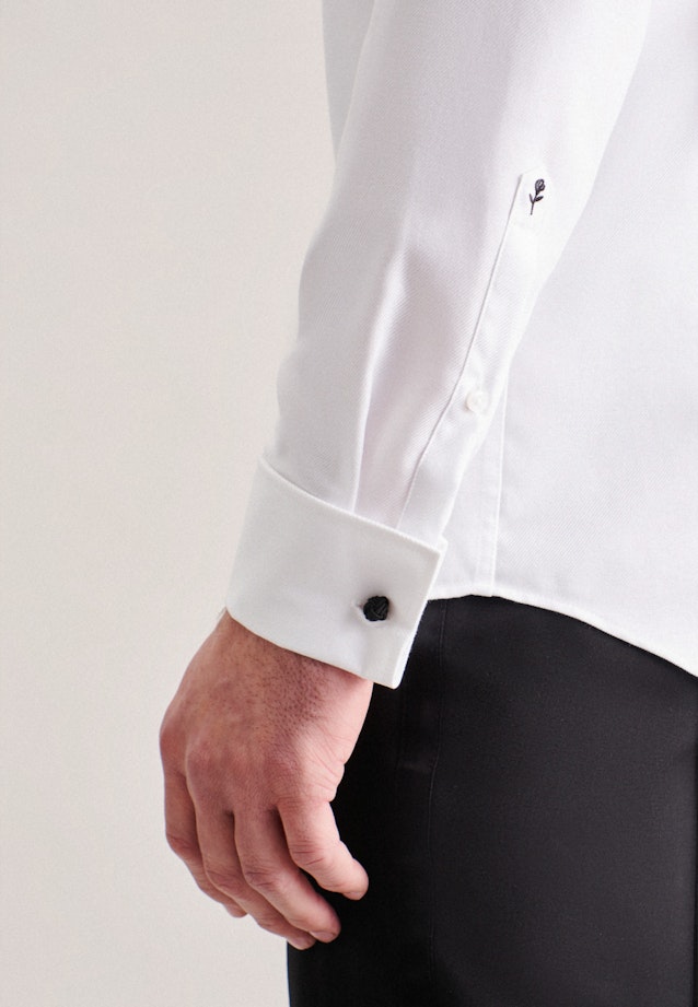 Regular Tuxedo shirt Uni in White |  Seidensticker Onlineshop