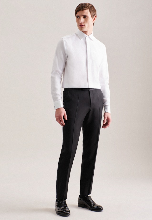 Regular Tuxedo shirt Uni in White |  Seidensticker Onlineshop
