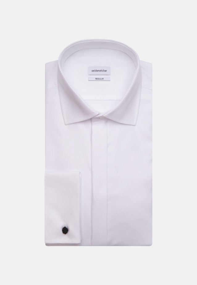 Easy-iron Twill Galashirt in Regular with Kentkraag in Wit |  Seidensticker Onlineshop
