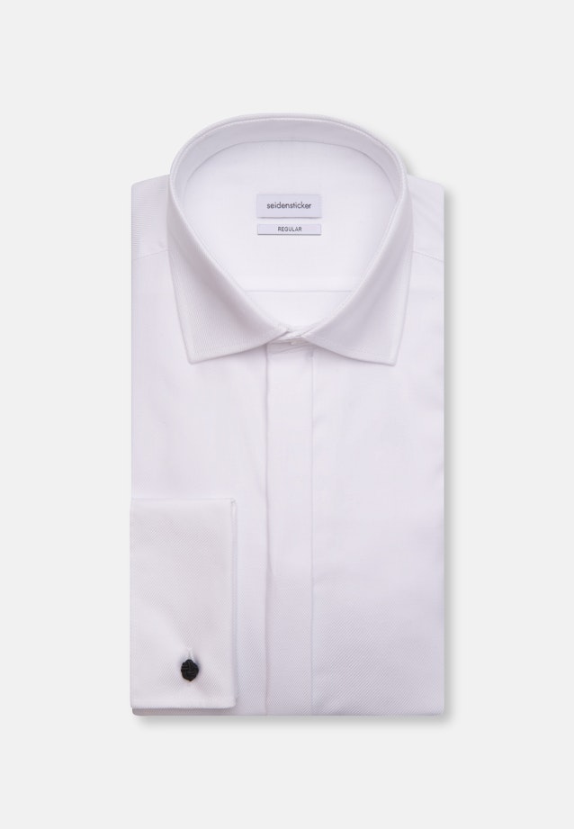 Regular Tuxedo shirt Uni in White |  Seidensticker Onlineshop