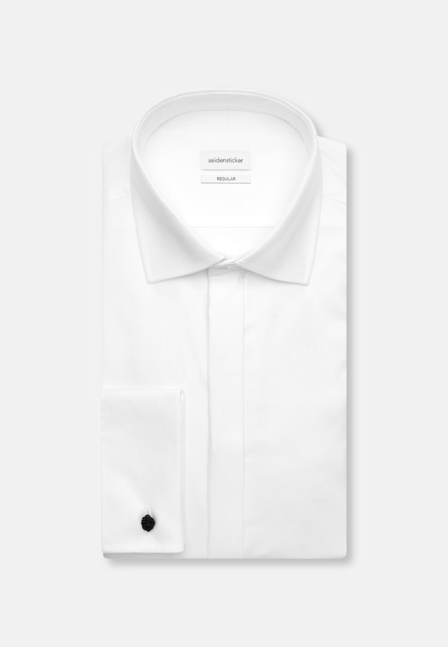 Regular Smokinghemd Uni in Weiß |  Seidensticker Onlineshop