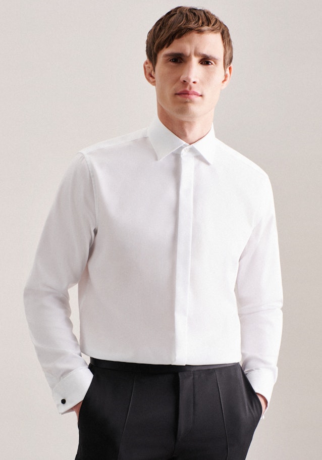 Non-iron Structure Gala Shirt in Regular with Kent-Collar in White | Seidensticker Onlineshop
