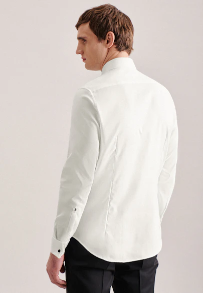 Slim Smokinghemd Uni in Ecru |  Seidensticker Onlineshop